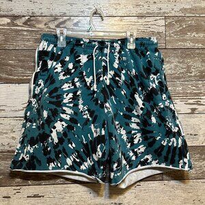 Nike Standard Issue Blue Tye Dye Fleece Women's Athletic Sweatshorts